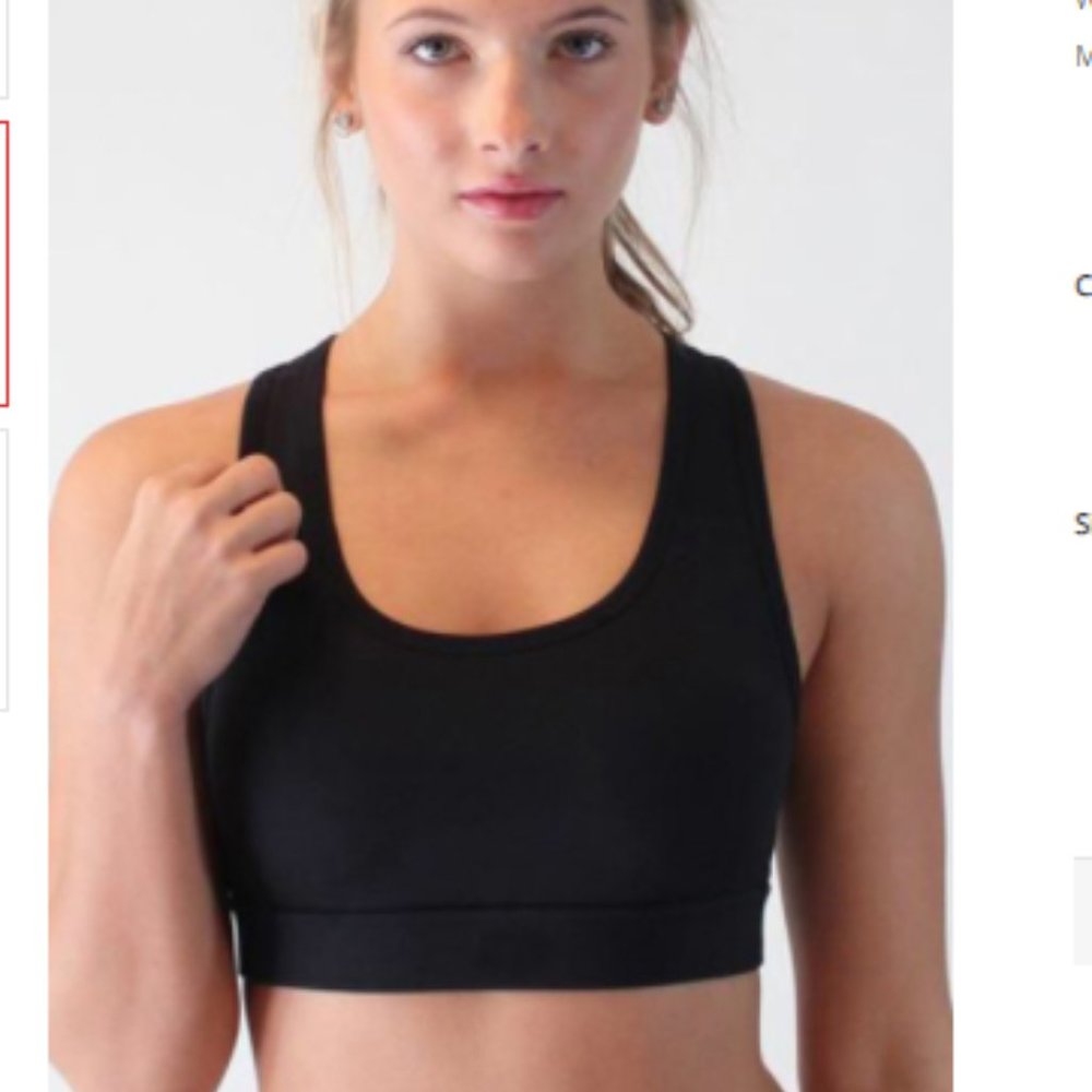 Floral Print Back Pocket Sport Bra LG - Picture 3 of 3